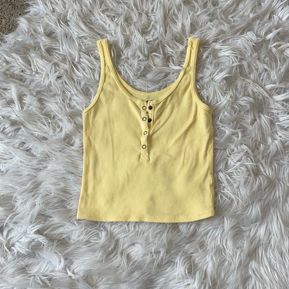 Cropped yellow tank top - Picture 3 of 4